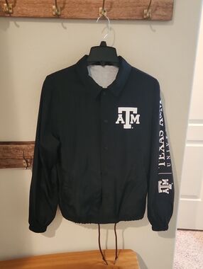 EUC, Black Coach Jacket with Logo